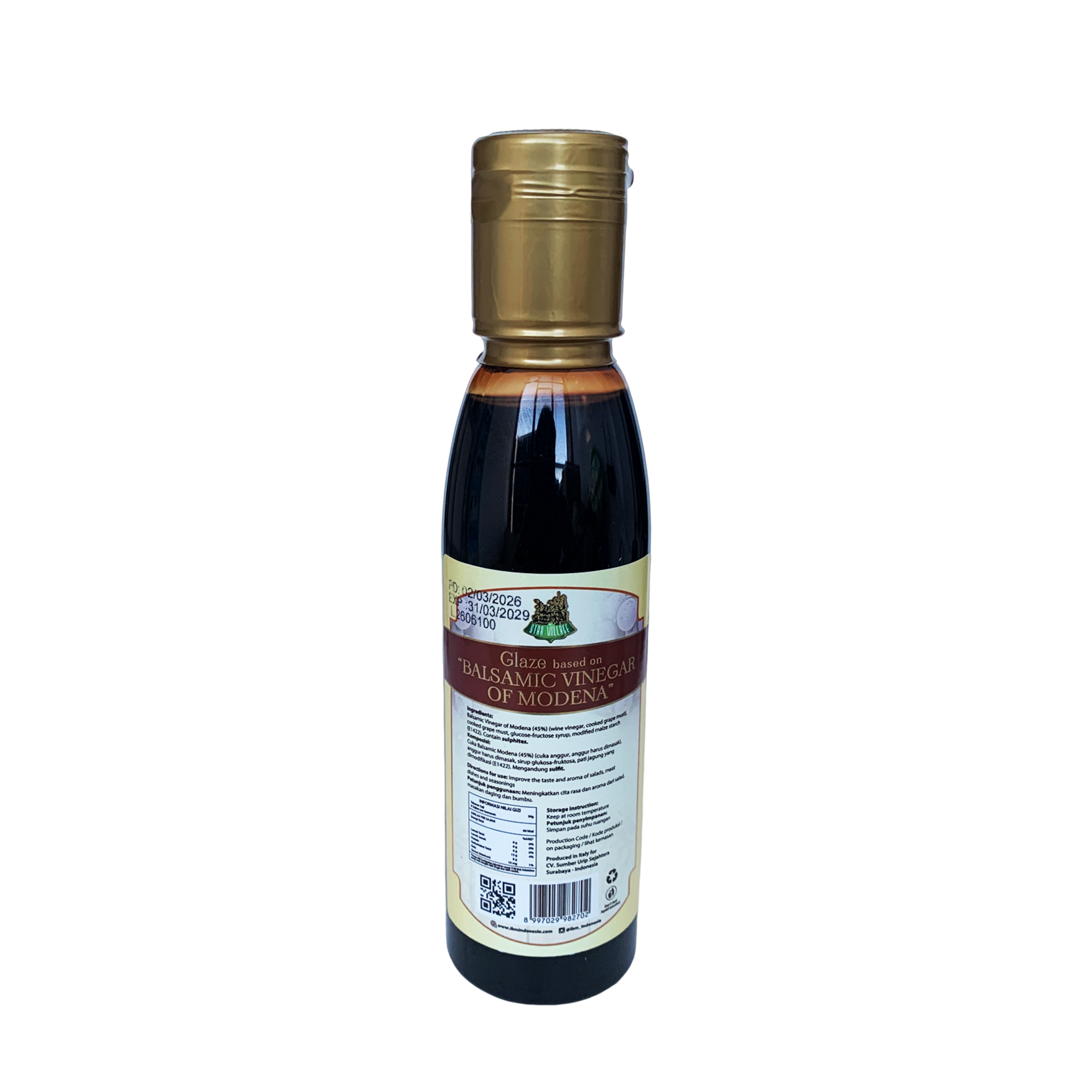 Star Village - Glaze Based on Balsamic Vinegar 180g Inter Buana Mandiri
